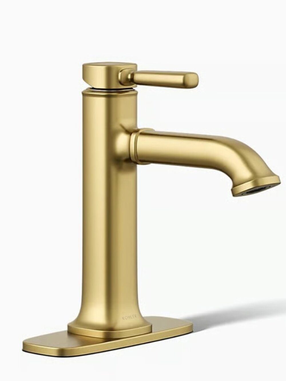 Kohler Terzet Bathroom Sink Faucet Vibrant Brushed Moderne Brass